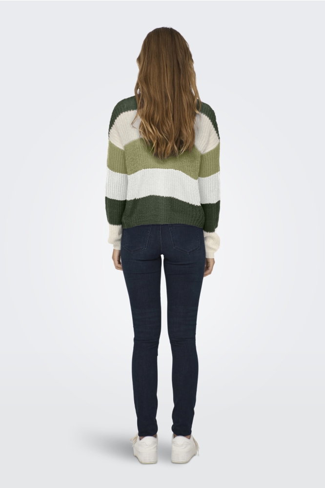 JDYBADUT L/S PULLOVER KNT 15211499 ROSIN/WHITE CAP